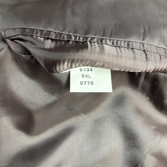 Alexander Lloyd Mens Brown Houndstooth Worsted Wool Blend Blazer Jacket Size 54L - Picture 6 of 13